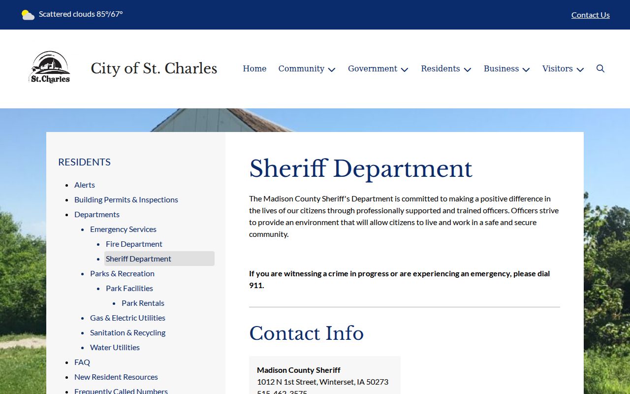 St. Charles contract Sheriff route for warrant questions